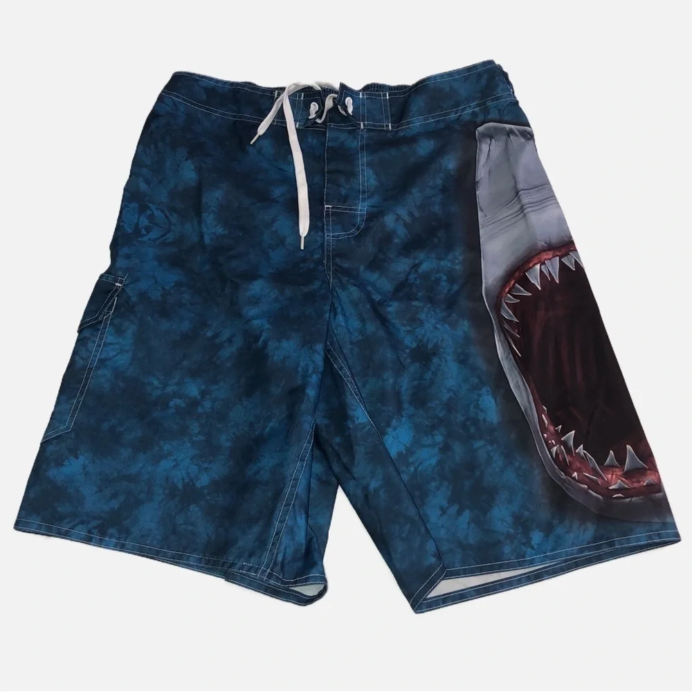The Mountain Shark Mens Board Shorts Swim Trunks Size Medium